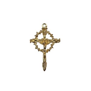 CZ861760 - Crucifixo Metal Dourado - 5,6x3,5cm