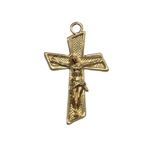 CZ851005 - Crucifixo Metal Dourado - 6,1x3,8cm