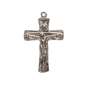 CZ851027 - Crucifixo Metal Níquel- 6,8x4,2cm