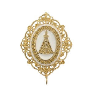 ET1610110 - Entremeio N. Sra. Aparecida Dourada 1un. - 6,5x5cm