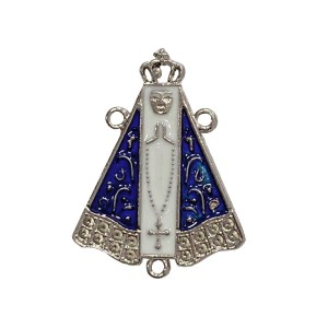 ET1610085 - Entremeio N. Sra. Aparecida Níquel Resinado  - 3,8x2,8cm