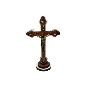 CU761150 - Crucifixo de Mesa Madeira - 16,5x10cm