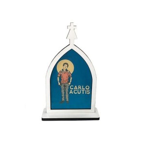 CP81660 - Capela São Carlo Acutis MDF Branco (P) - 10,5x6,5cm