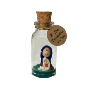 ST16818 - Garrafinha c/ N. Sra. Desatadora dos Nós de Biscuit 
