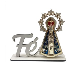 AO294000 - Pedestal N.Sra Aparecida Fé c/ Strass - 10,5x11,5cm