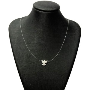 CMD2050605 - Colar Divino Espírito Santo Nylon e Madrepérola - 50cm