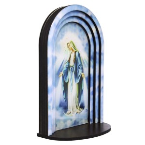 QD1989505 - Pedestal N. Sra. Das Graças 3D Resinado - 25x16cm