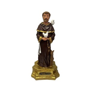 IM501155 - Imagem São Francisco de Assis Emborrachada - 23x11cm 