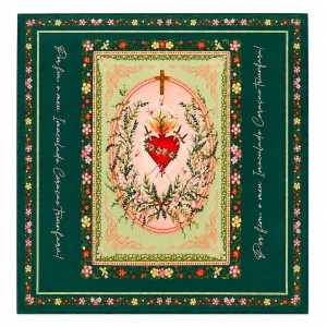 LC2160302 - Lenço Sagrado Coração - 70x70cm 