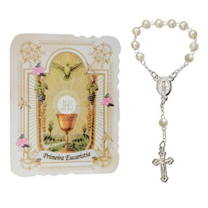 CD112001 - Cartão c/ Dezena Primeira Eucaristia - 8x6cm