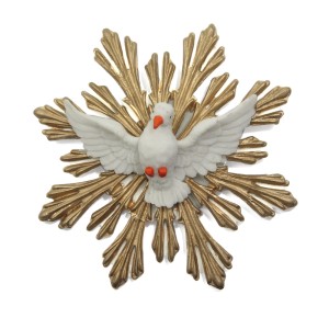 DI109102 - Divino Espírito Santo de Resina - 17,5x18cm