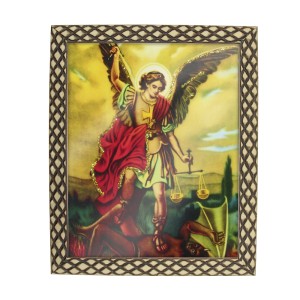 QD91505 - Quadro São Miguel Arcanjo - 23x28cm