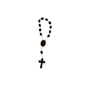 DZ05011 - Dezena de Acrílico Marrom (Mini Terço) - 13,5x1cm