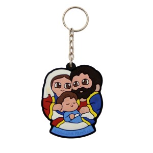 CH50811 - Chaveiro Sagrada Familia Emborrachado - 10x5cm