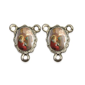 ET1672017P5 - Entremeio Santa Cecília Duplo Resinado c/ 5un. - 1,9x1,5cm