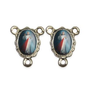 ET1672400P5 - Entremeio Jesus Misericordioso Duplo Resinado c/ 5un. - 1,9x1,5cm