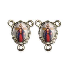 ET1672412P5 - Entremeio Santas Chagas de Jesus Duplo Resinado c/ 5un. - 1,9x1,5cm