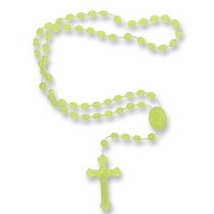 TE050015 - Terço Acrílico Amarelo Neon - 32cm