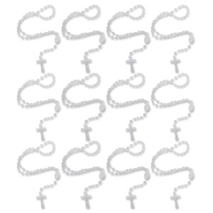 TE050003P12 - Terço Acrílico Transparente c/ 12un. - 32cm