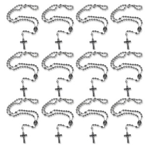 TE050200P12 - Terço Acrílico Preto Envelhecido c/ 12un. - 32cm