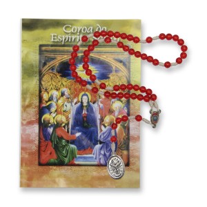 TE950850 - Terço c/ Oração Divino Espírito Santo - 30cm
