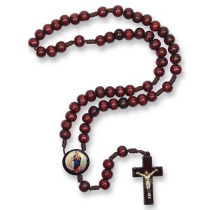 TE940121 - Terço N. Sra. Auxiliadora Madeira - 37cm