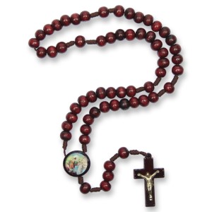 TE940478 - Terço São João Batista Madeira  - 37cm