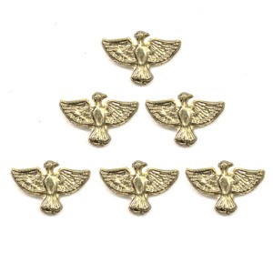 BO48002P6 - Botton Divino Espírito Santo Dourado c/ 6un. - 1,8x1,3cm