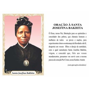 OG14009P100 - Oração Santa Josefina Bakhita c/ 100un. - 9,5x6,5cm