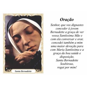 OG14012P100 - Oração Santa Bernadette c/ 100un. - 9,5x6,5cm