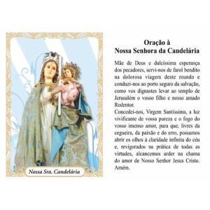 OG14019P100 - Oração N. Sra. Candelária c/ 100un. - 9,5x6,5cm